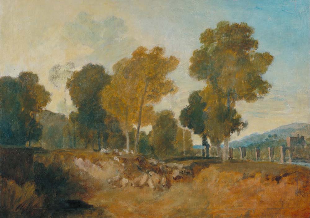 trees beside the river by J. M. W. Turner, 12x8" (A4) Poster