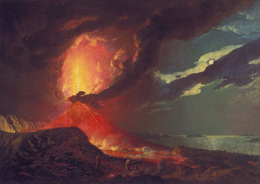 vesuvius in eruption by Joseph Wright, ca.1776, 12x8" (A4) Poster
