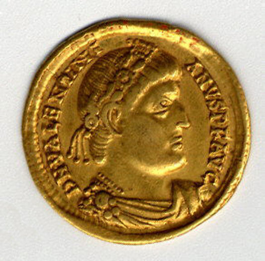 :Gold Solidus of Valentinian I 364–375-16x12"(A3) Poster