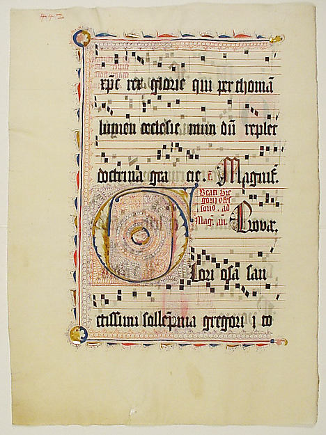 :Manuscript Leaf with Initial F from an Antiphonary second q-16x12"(A3) Poster