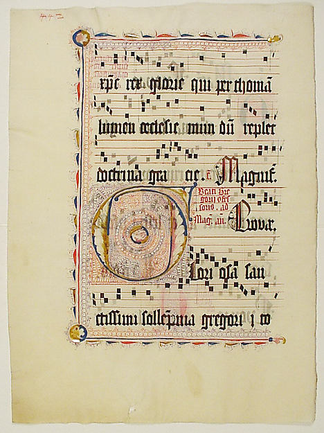 :Manuscript Leaf with Initial F from an Antiphonary second q-16x12