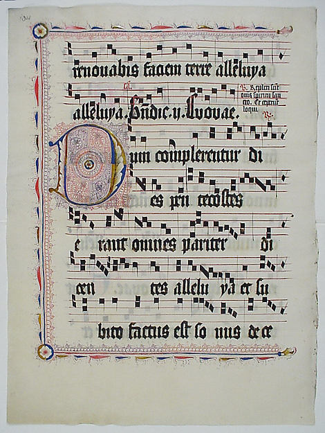 :Manuscript Leaf with Initial D from an Antiphonary second q-16x12"(A3) Poster