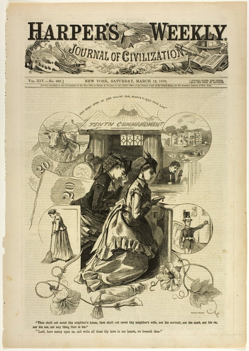 Tenth Commandment by  Winslow Homer (American, 1836-1910),23x16"( A2 size ) Poster Print