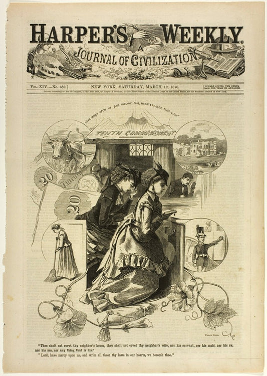 Tenth Commandment by  Winslow Homer (American, 1836-1910),23x16"( A2 size ) Poster Print