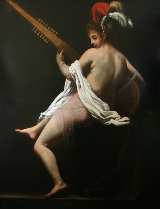 Terpsichore, Muse of Dance, vintage artwork by Giovanni Baglione, 12x8" (A4) Poster