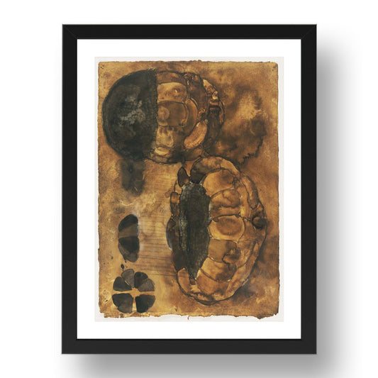 Terry Winters: Schema (2), modernist artwork, A3 Size Reproduction Poster Print in 17x13" Black Frame