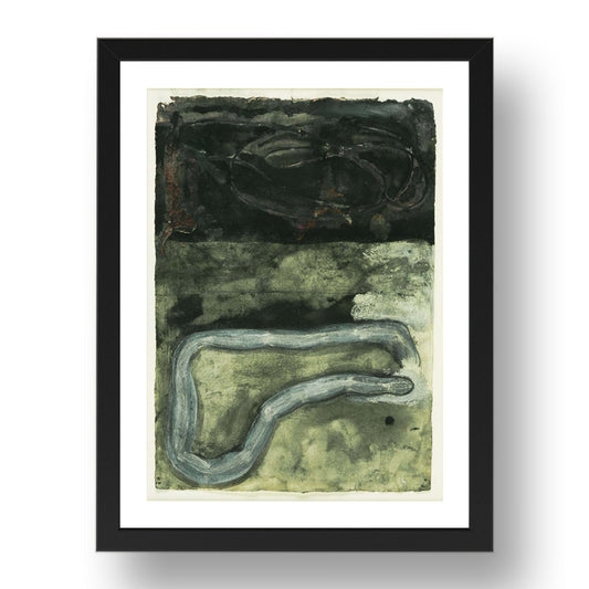 Terry Winters: Schema, modernist artwork, A3 Size Reproduction Poster Print in 17x13" Black Frame