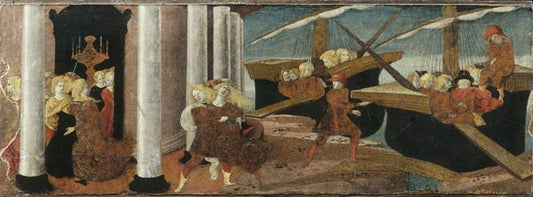 The Abduction of Helen of Troy, vintage artwork by Liberali di Jacomo da Verona, A3 (16x12") Poster Print