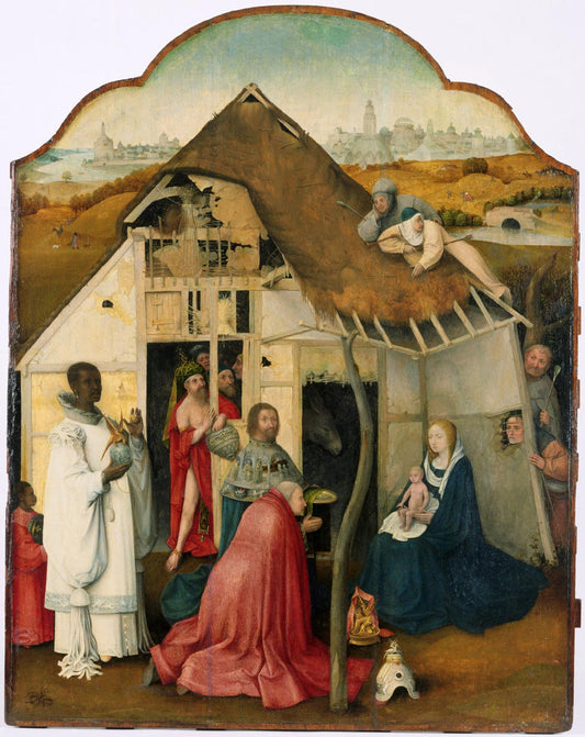 The Adoration of the Magi (copy), vintage artwork by After Jheronimus Bosch, A3 (16x12") Poster Print