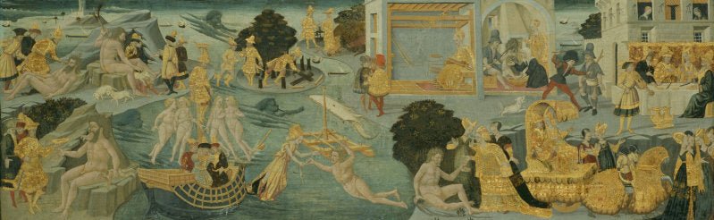 The Adventures of Ulysses, vintage artwork by Apollonio di Giovanni di Tommaso, A3 (16x12") Poster Print