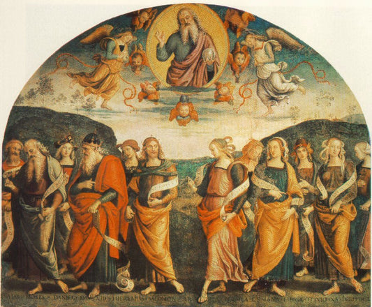 The Almighty with Prophets and Sybils, vintage artwork by Perugino, A3 (16x12") Poster Print