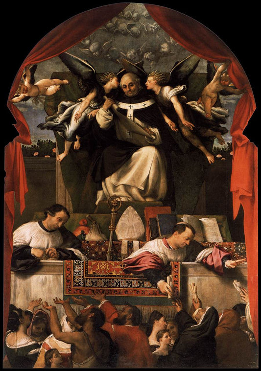 The Alms of Saint Antoninus, vintage artwork by Lorenzo Lotto, A3 (16x12") Poster Print