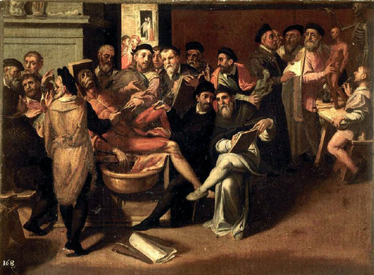 The Anatomy Lesson, vintage artwork by Bartolomeo Passarotti, A3 (16x12") Poster Print