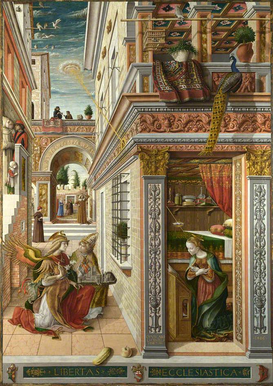 The Annunciation with Saint Emidius, vintage artwork by Carlo Crivelli, A3 (16x12") Poster Print