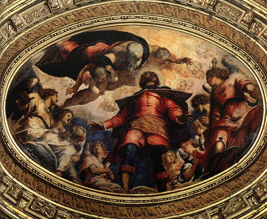 The Apotheosis of San Rocco, vintage artwork by Tintoretto, A3 (16x12") Poster Print