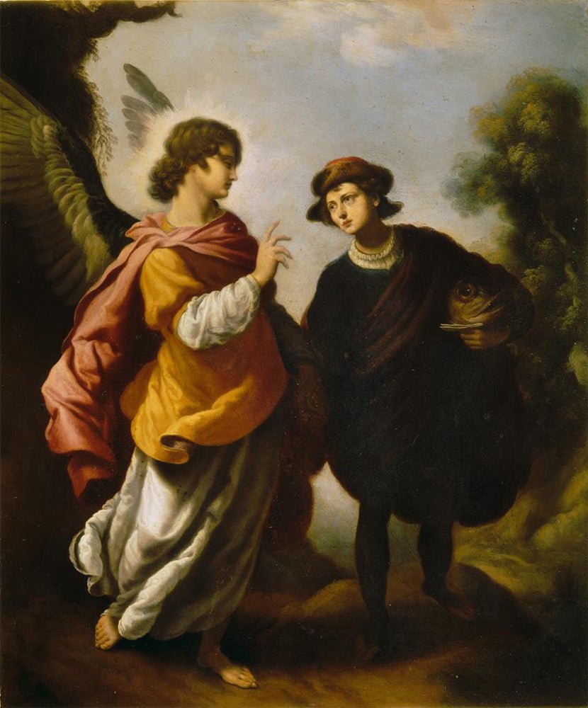 The Archangel Michael with Tobias, vintage artwork by Cristofano Allori, A3 (16x12") Poster Print