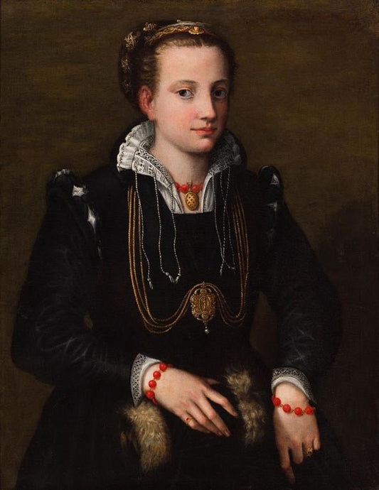 The Artist's Sister Minerva Anguissola, vintage artwork by Sofonisba Anguissola, A3 (16x12") Poster Print