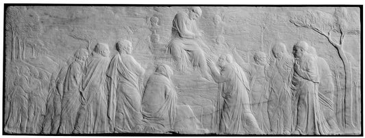 The Ascension with Christ Giving the Keys to Saint Peter, vintage artwork by Donatello, A3 (16x12") Poster Print