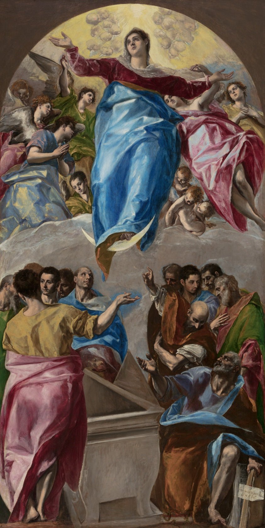 The Assumption of the Virgin by  Domenikos Theotokopoulos, called El Greco (Greek, active in Spain, 1541–1614), 23x16"( A2 size ) Poster Print
