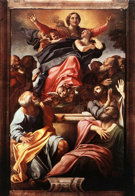 The Assumption of the Virgin Mary, vintage artwork by Annibale Carracci, A3 (16x12") Poster Print