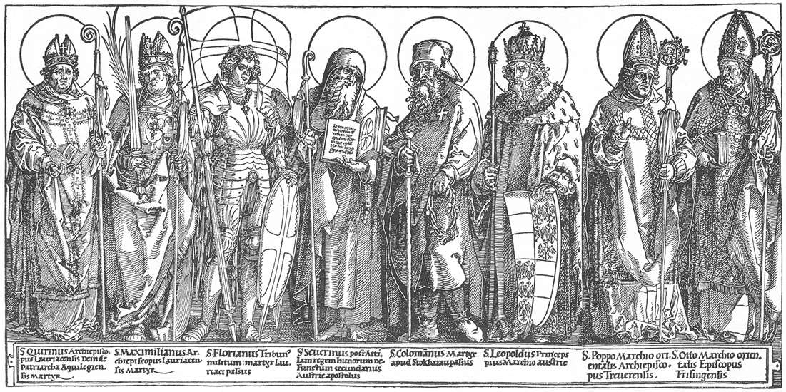 The Austrian Saints, vintage artwork by Albrecht Dürer, A3 (16x12") Poster Print