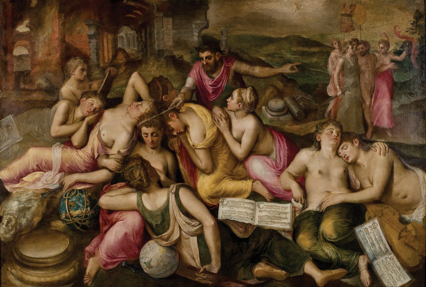 The Awakening of the Arts, vintage artwork by Frans Floris, A3 (16x12") Poster Print