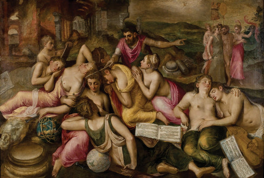 The Awakening of the Arts, vintage artwork by Frans Floris, A3 (16x12") Poster Print