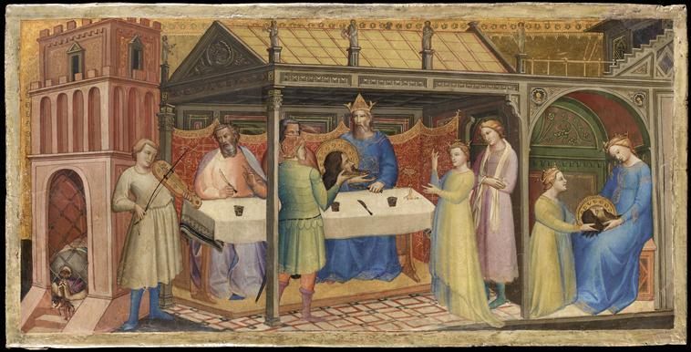 The Banquet of Herod, vintage artwork by Lorenzo Monaco, A3 (16x12") Poster Print