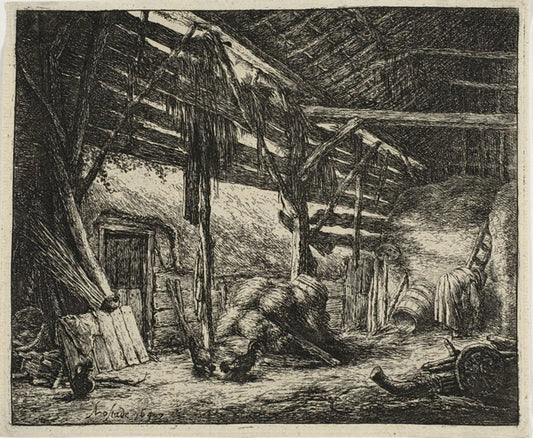 The Barn by  Adriaen van Ostade, 23x16"( A2 size ) Poster Print