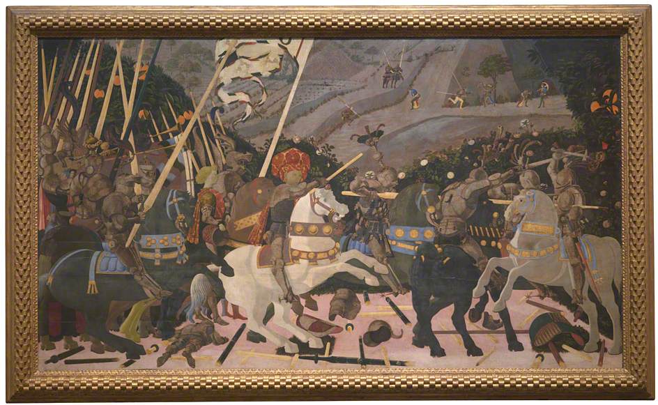 The Battle of San Romano, vintage artwork by Paolo Uccello, A3 (16x12") Poster Print