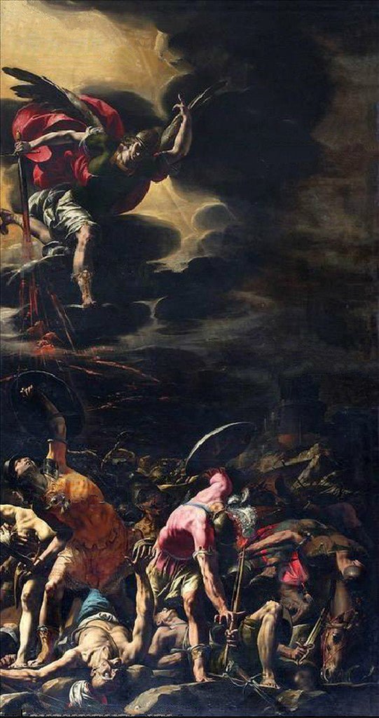 The Battle of Sennaherib, vintage artwork by Tanzio da Varallo, 12x8" (A4) Poster