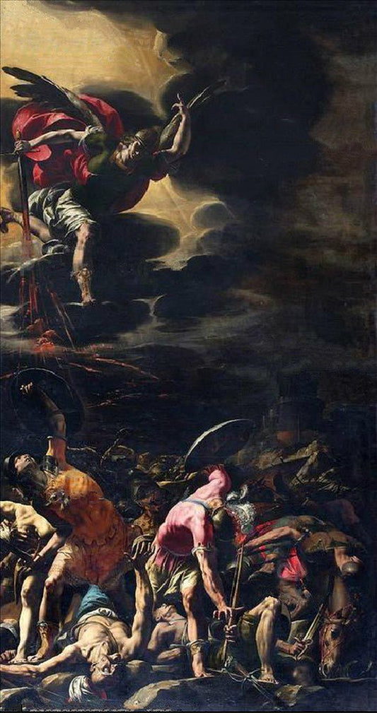 The Battle of Sennaherib, vintage artwork by Tanzio da Varallo, 12x8" (A4) Poster