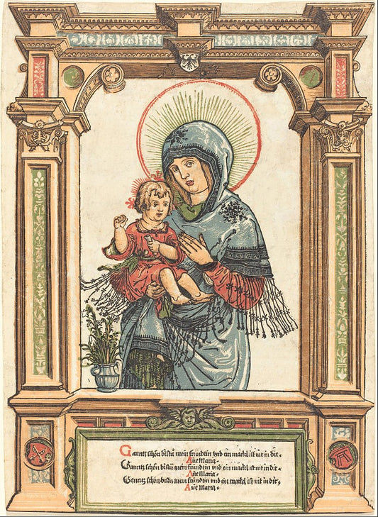The Beautiful Virgin of Regensburg, vintage artwork by Albrecht Altdorfer, A3 (16x12") Poster Print