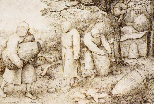 The Beekeepers and the Birdnester, vintage artwork by Pieter Bruegel the Elder, A3 (16x12") Poster Print