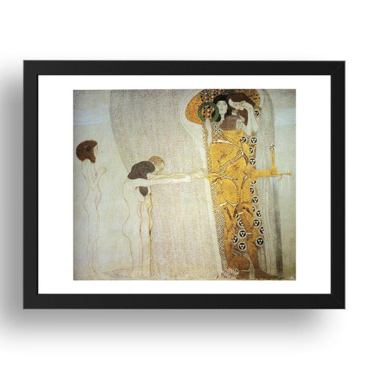 The Beethoven Frieze The Longing for Happiness 1902 by Gustav Klimt, 17x13" Frame