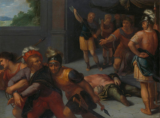 The beheading of Paul Julius and the imprisonment of Claudius Civilis, vintage artwork by Otto van Veen, A3 (16x12") Poster Print