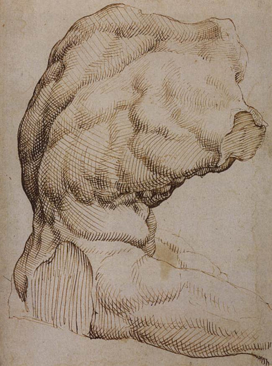 The Belvedere Torso, vintage artwork by Maerten van Heemskerck, A3 (16x12") Poster Print