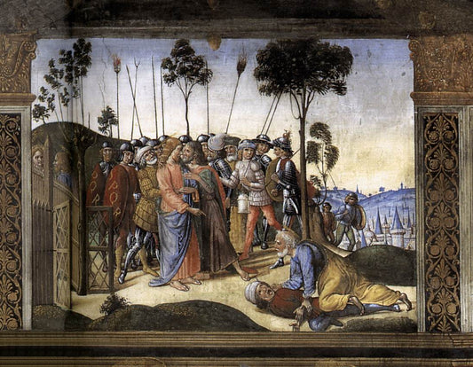 The Betrothal of Jason and Medea,, vintage artwork by Biagio d'Antonio, A3 (16x12") Poster Print