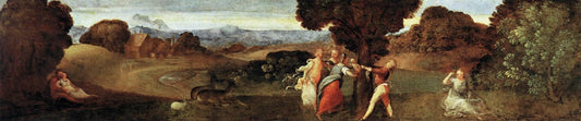 The Birth of Adonis, vintage artwork by Attributed to Titian, A3 (16x12") Poster Print