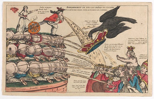 The Bombardment of All the Thrones of Europe and the Fall of t, vintage art, A3 (16x12") Poster Print