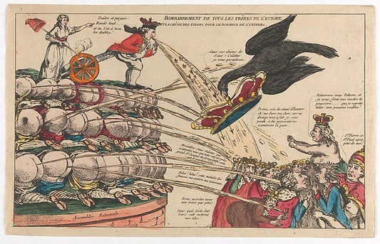 The Bombardment of All the Thrones of Europe and the Fall of t, vintage art, A3 (16x12") Poster Print