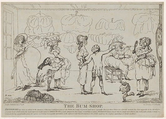 The Bum Shop July 11, 1785-Attributed to R. Rushworth , vintage art, A3 (16x12") Poster Print