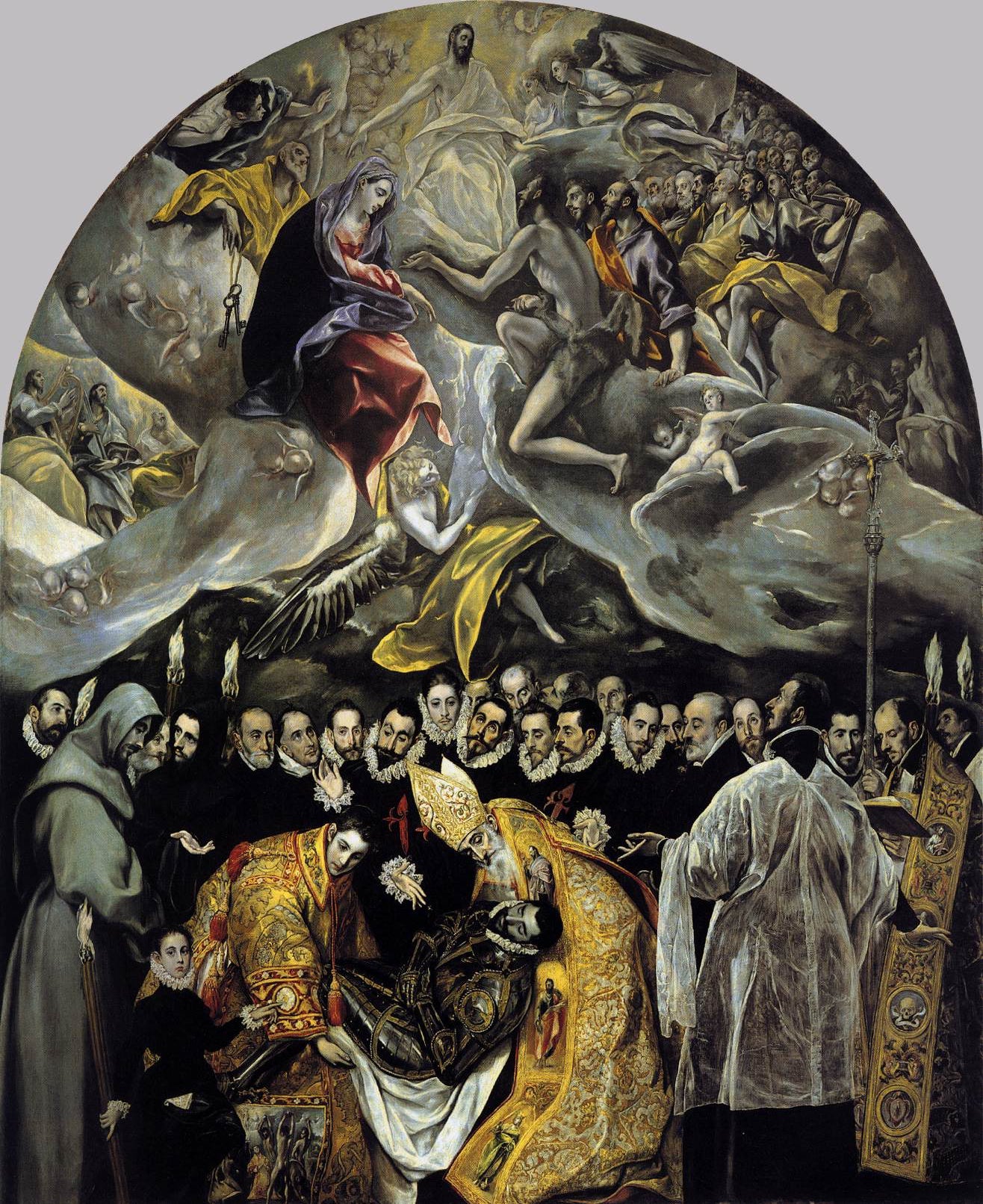 The Burial of Count Orgaz by El Greco, vintage art, modern poster print