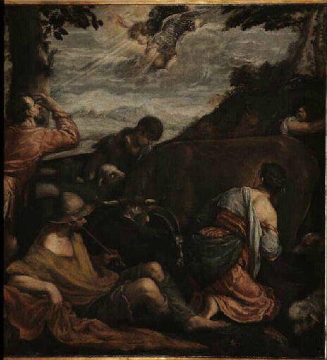 The Call of the Shepherds, vintage artwork by Attributed to Jacopo Bassano, A3 (16x12") Poster Print