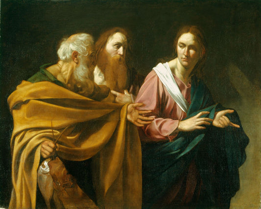 The Calling of Saints Peter and Andrew, vintage artwork by Caravaggio, 12x8" (A4) Poster
