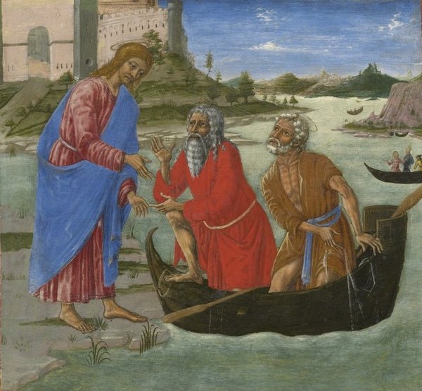 The Calling of Saints Peter and Andrew, vintage artwork by Matteo di Giovanni, A3 (16x12") Poster Print