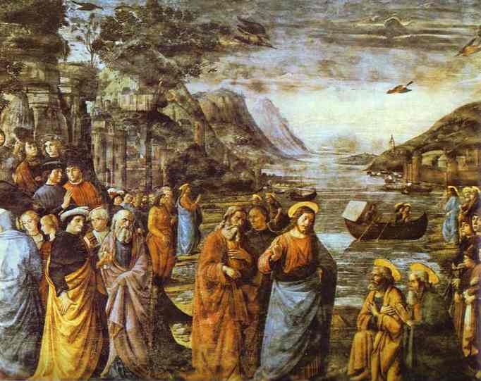 The Calling of St. Peter, vintage artwork by Domenico Ghirlandaio, A3 (16x12") Poster Print