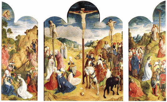 The Calvary Triptych, vintage artwork by Hugo van der Goes, A3 (16x12") Poster Print