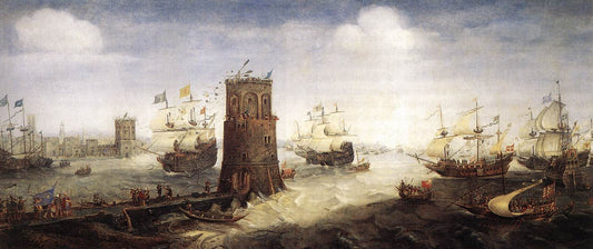 The Capture of Damiate, vintage artwork by Cornelis van Wieringen, A3 (16x12") Poster Print