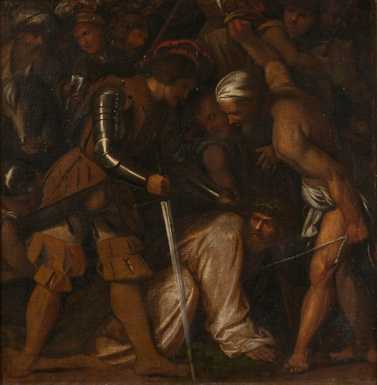 The Carrying of the Cross, vintage artwork by Callisto Piazza da Lodi, A3 (16x12") Poster Print